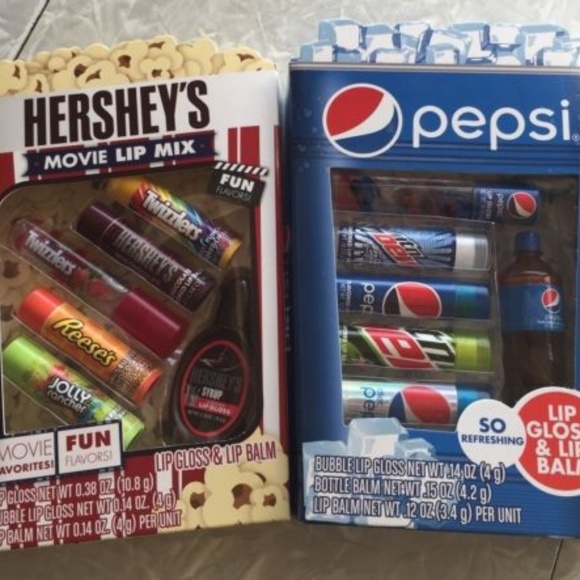 Pepsi Other - New Pepsi & Hershey's Lip Balm Lip Gloss sets